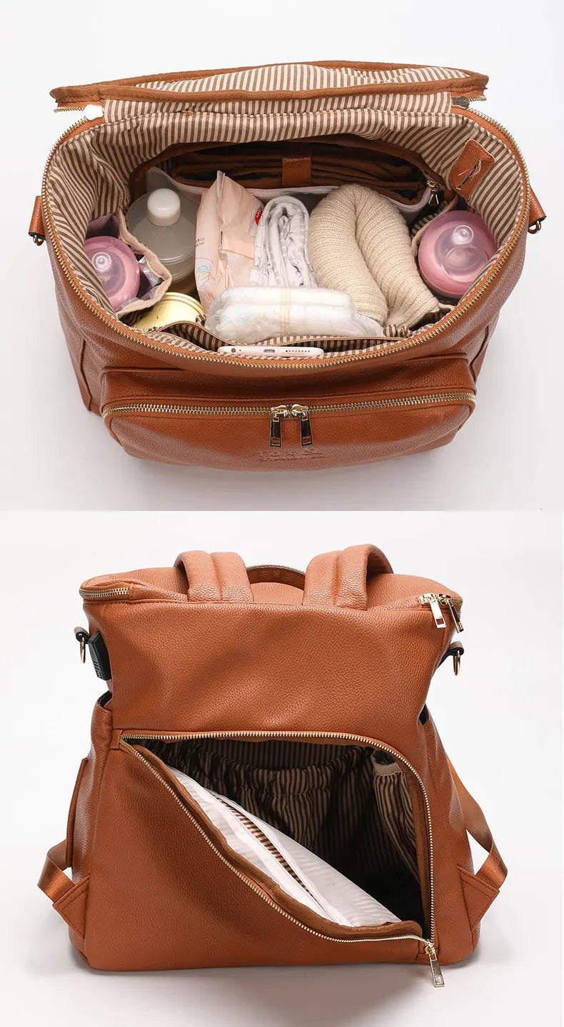 Ensemble Sac à Langer en Cuir - Sac à Langer