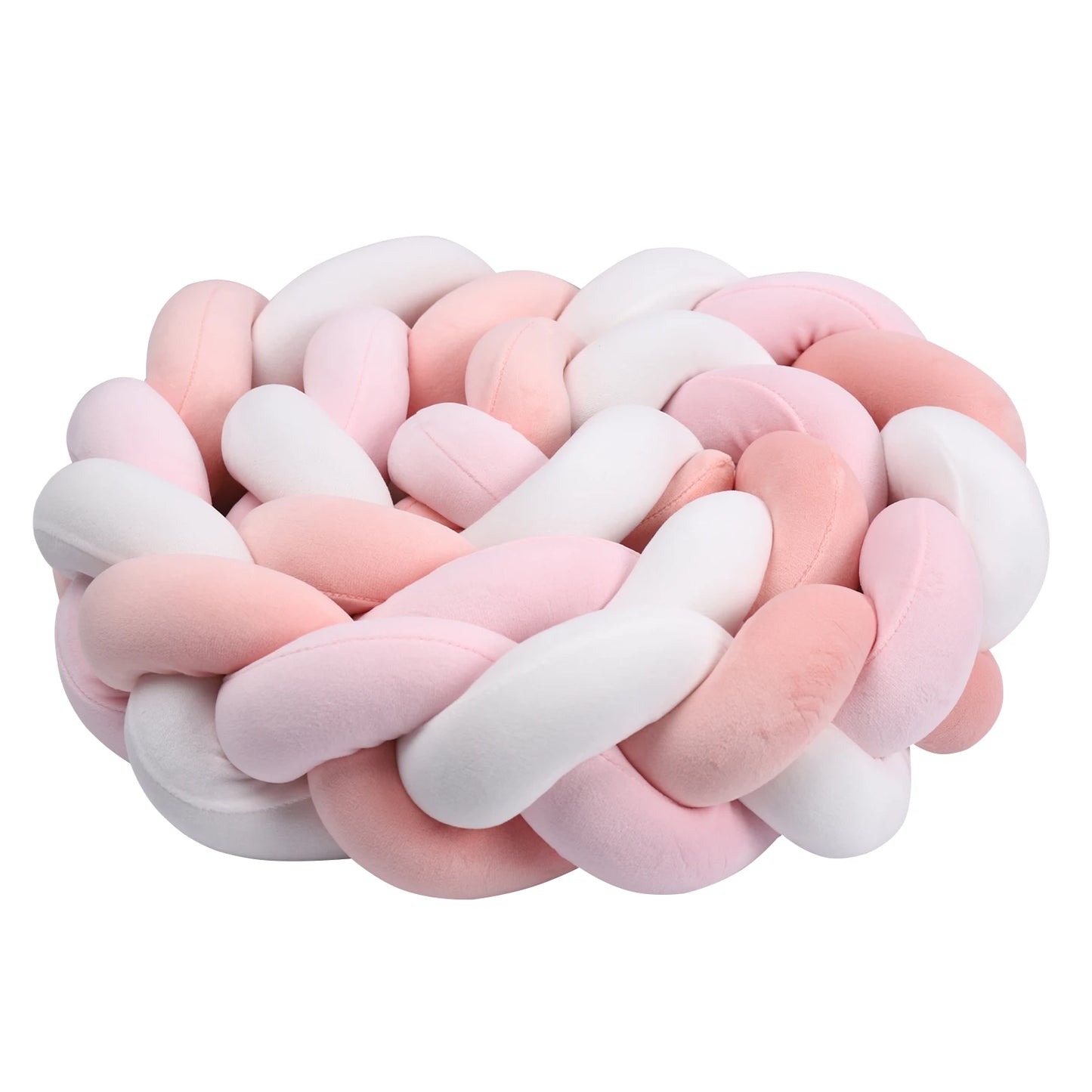 Tresse de lit Bébé - Rose - Blanc / 1 mètre - Tresse de Lit