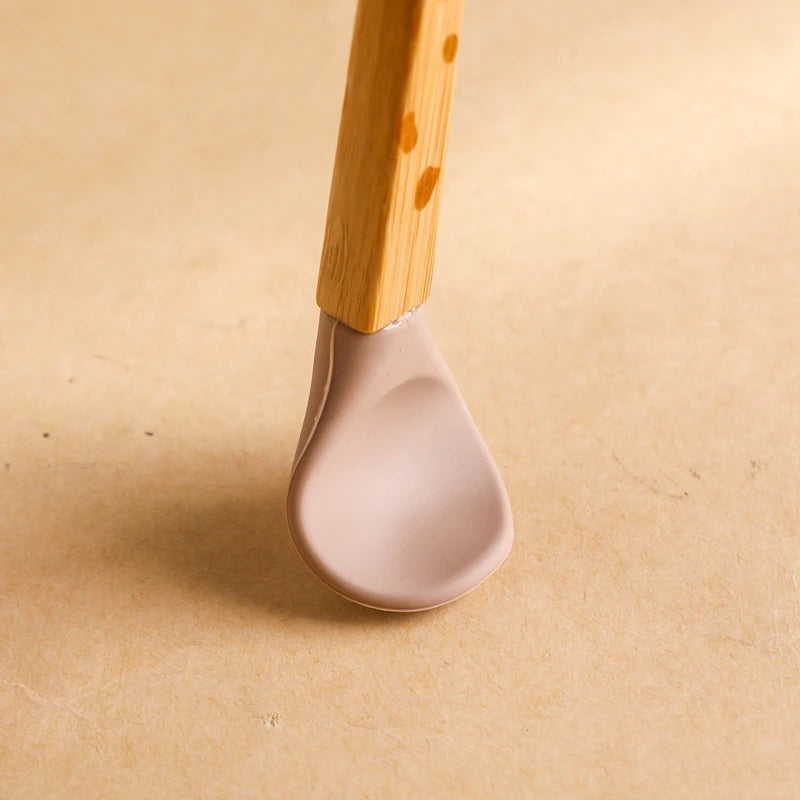 Cuillère silicone bébé Girafe - Cuillère bébé