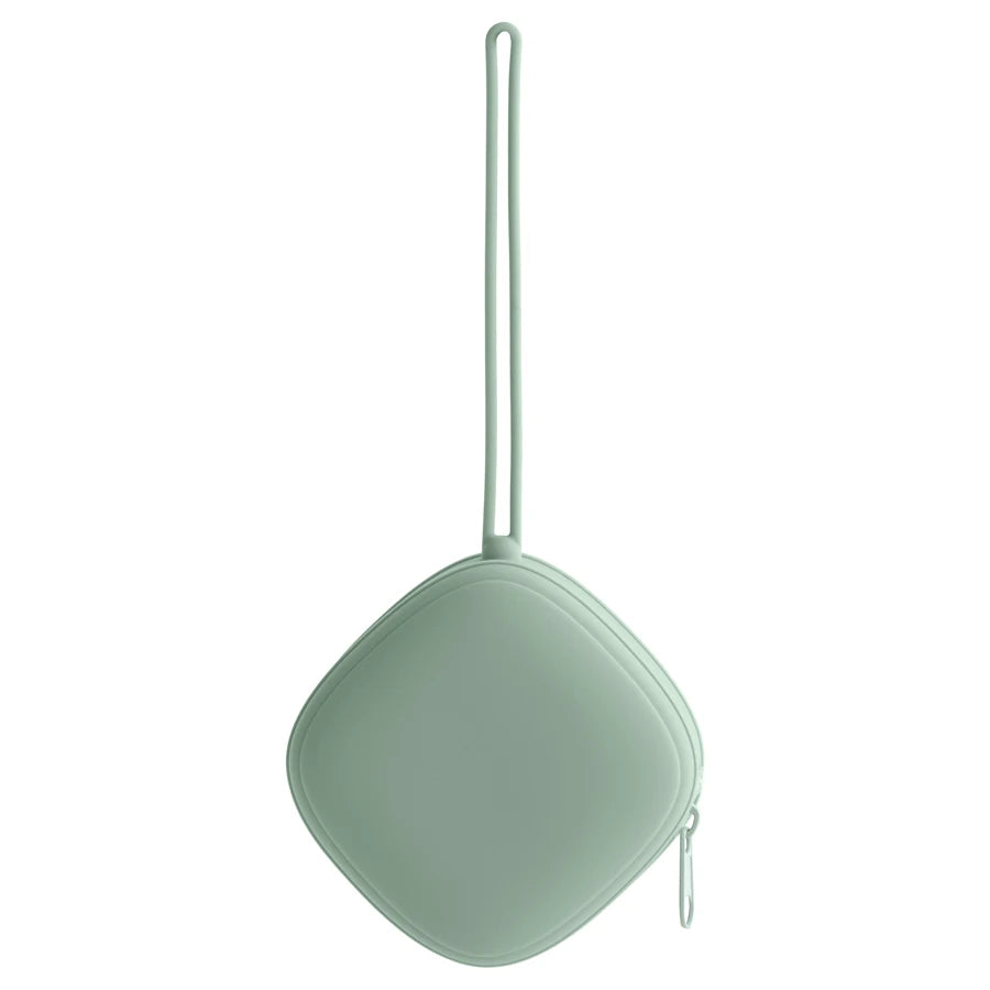 Petite Boite a tétine en Silicone - Vert Sauge - Boite à Tétine