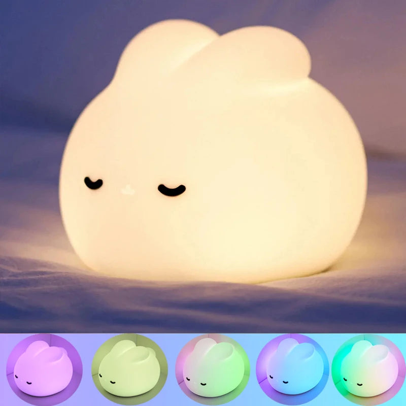 Veilleuse Petit Lapin - 7 Couleurs / USB Plug - Veilleuse bébé