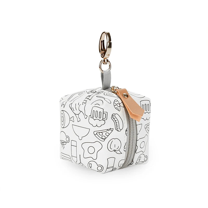 Boîte à Sucette Bébé Motifs Imprimés, pratique et waterproof, idéale pour conserver la sucette de bébé en toute sécurité.
