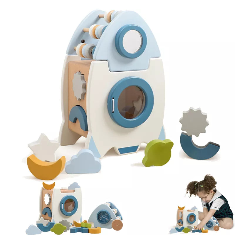 Jeu Montessori Petite Fusée - Fusée - Jouet En bois bébé