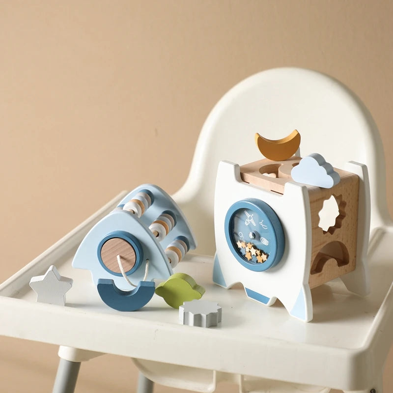 Jeu Montessori Petite Fusée - Fusée - Jouet En bois bébé