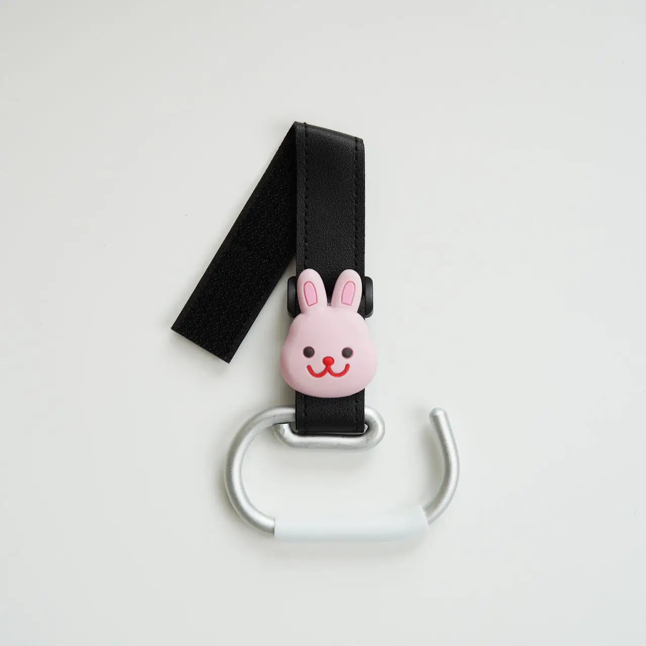 Accroche sac à langer Poussette - Lapin Rose - Accroche sac poussette