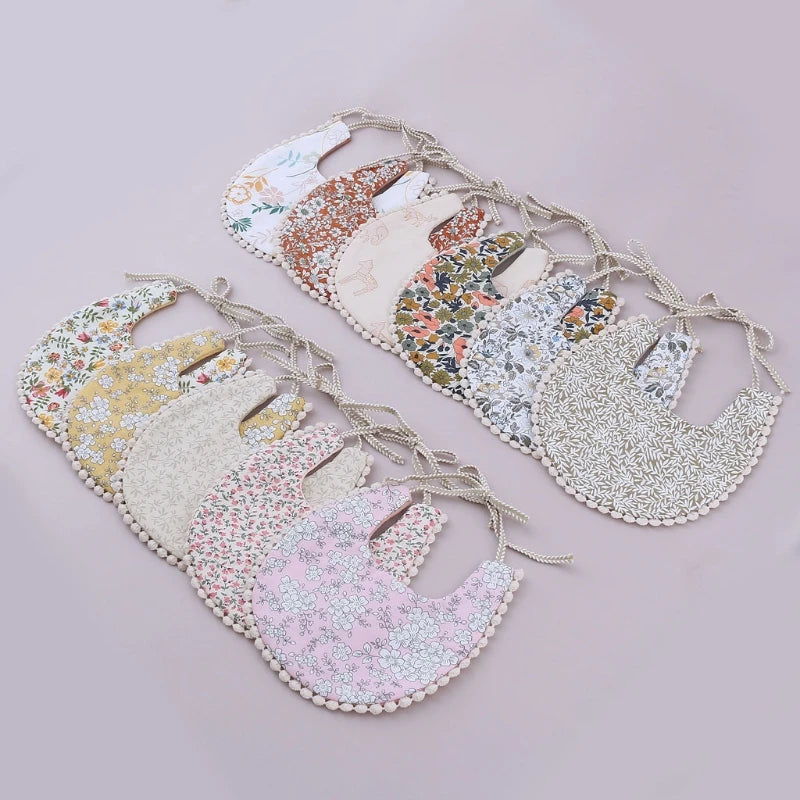 Bavoir à motif imprimé Fleuri x2