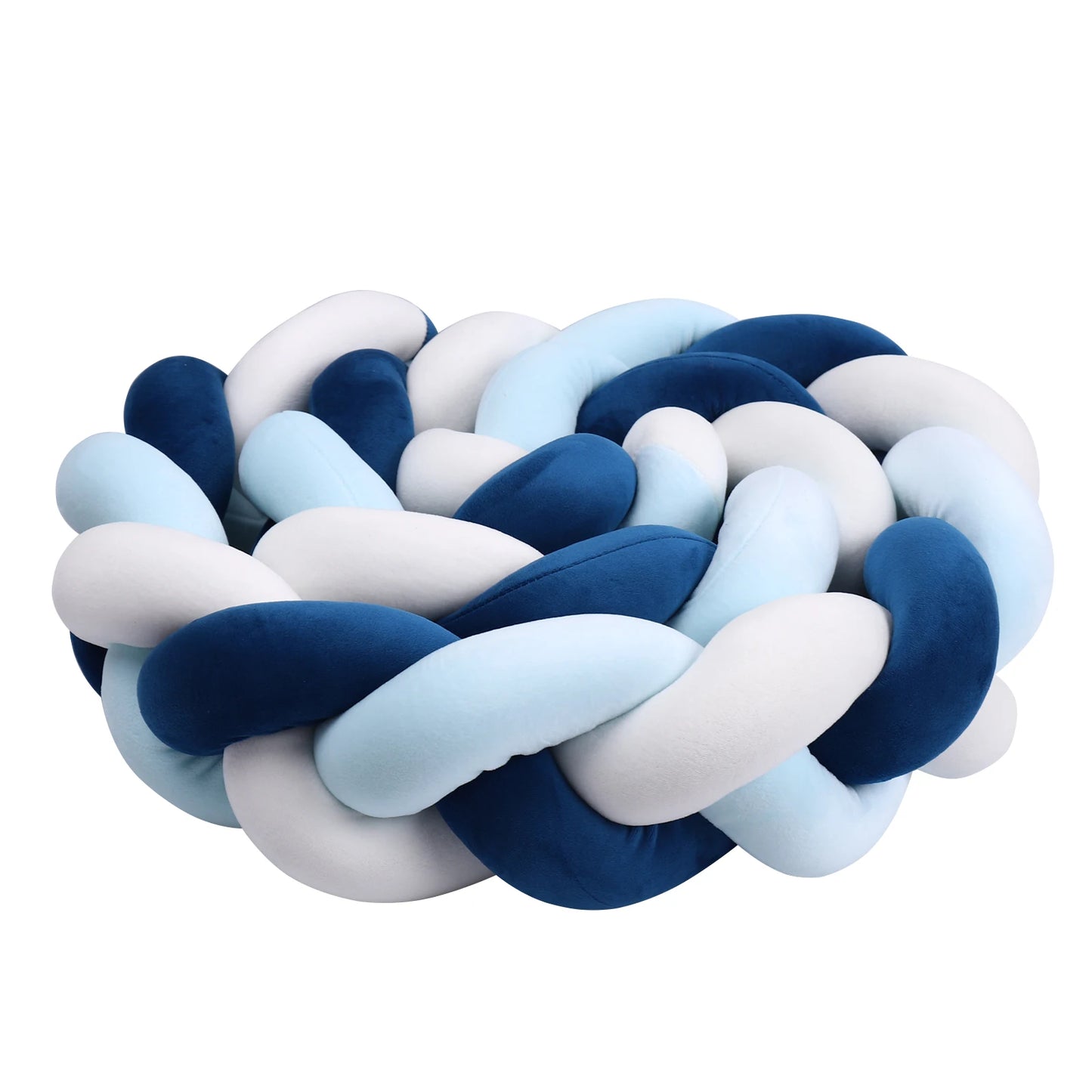 Tresse de lit Bébé - Bleu Marine - Bleu Ciel - Blanc / 1 mètre - Tresse de Lit