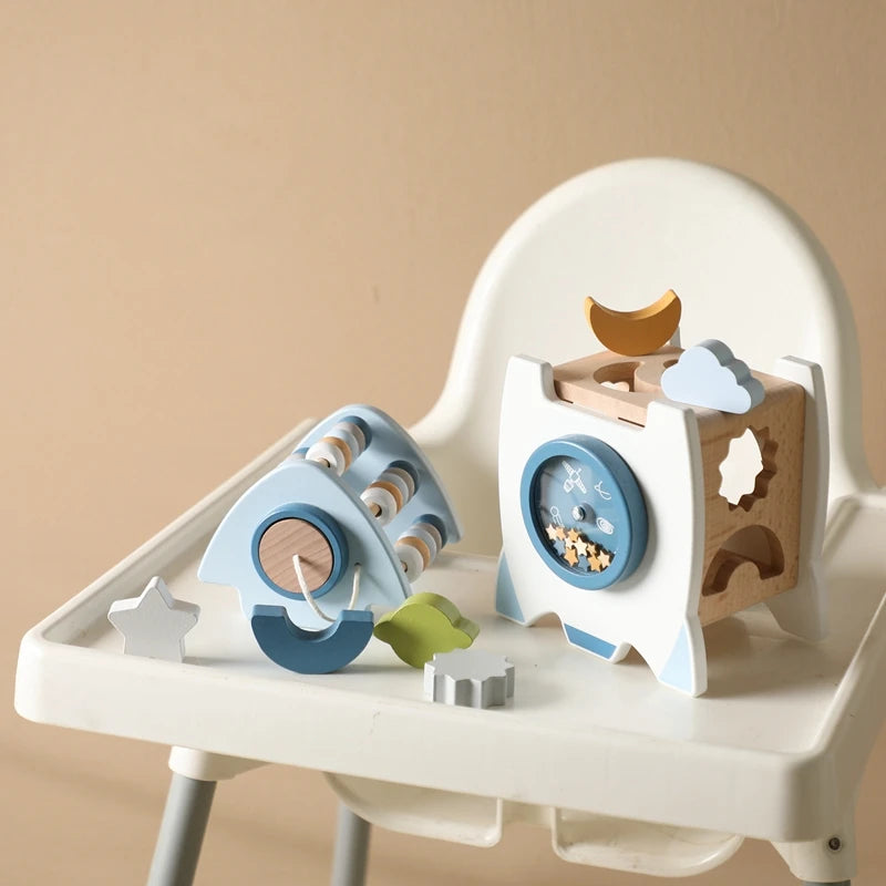 Jeu Montessori Petite Fusée - Fusée - Jouet En bois bébé