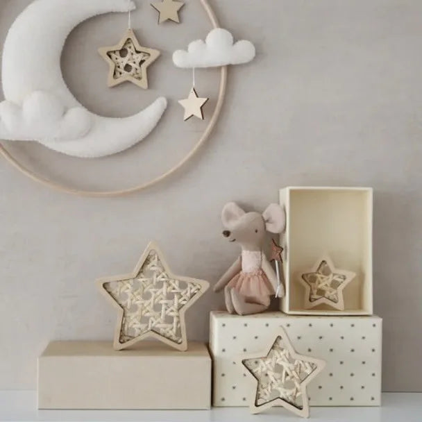 Deco Murale en Osier - Petite étoile - Décoration murale chambre bébé
