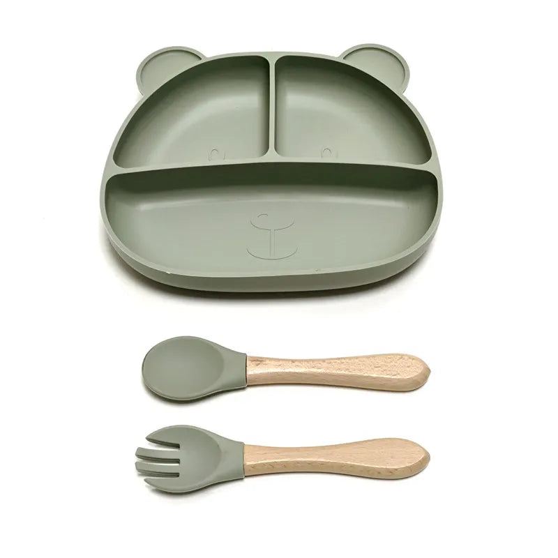 Assiette Compartiment Bébé - Vert