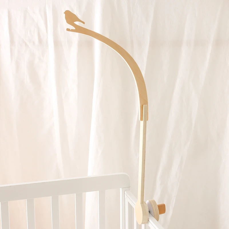 Support Mobile Bébé - Bois Oiseau