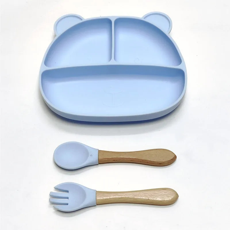 Assiette Compartiment Bébé - Bleu CIel
