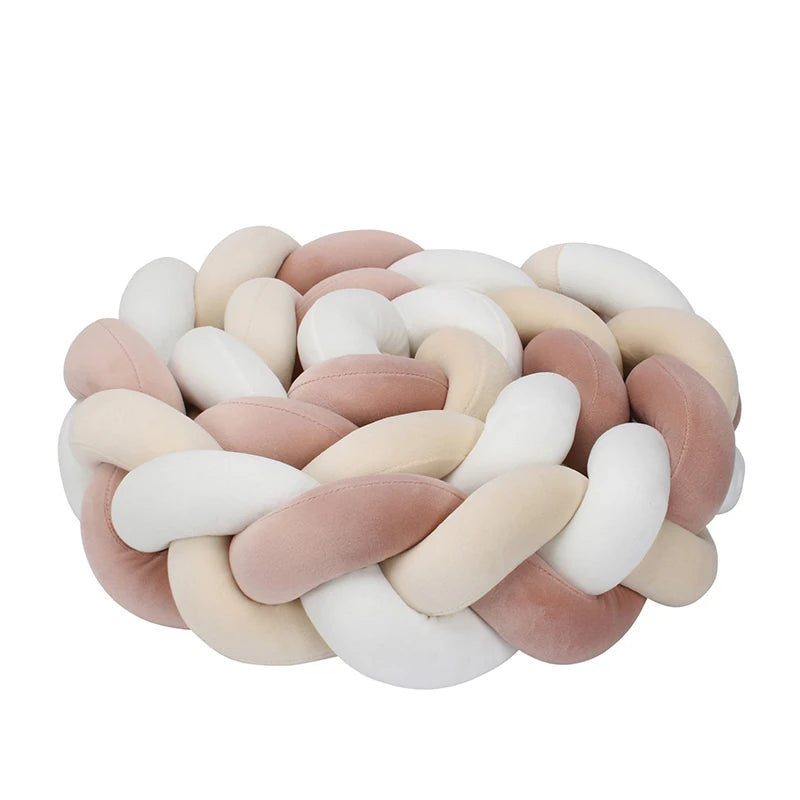 Tresse de lit Bébé - Beige Foncé - Blanc / 1 mètre - Tresse de Lit