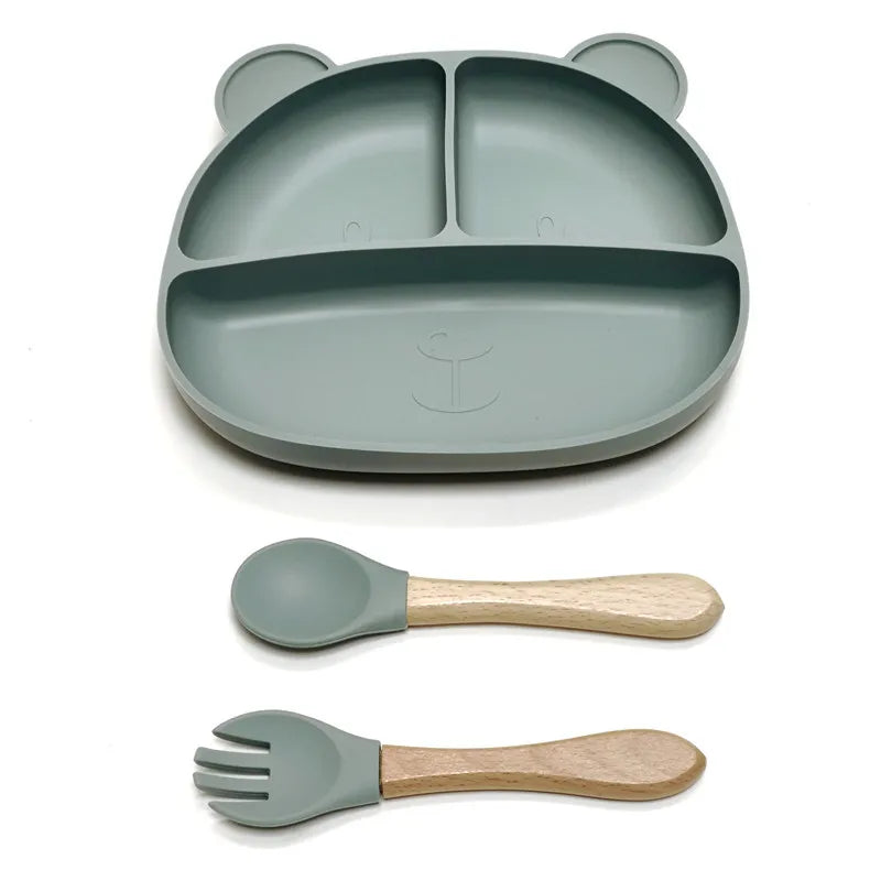 Assiette Compartiment Bébé - Bleu Marine