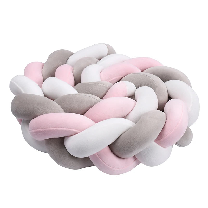 Tresse de lit Bébé - Rose - Gris -Blanc / 1 mètre - Tresse de Lit