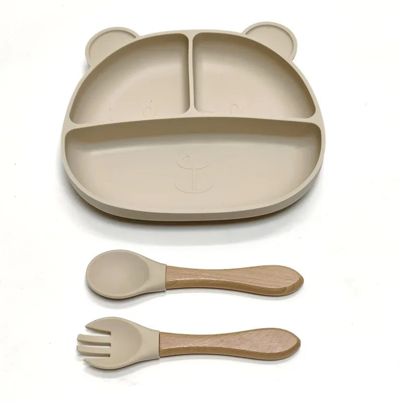 Assiette Compartiment Bébé - Beige