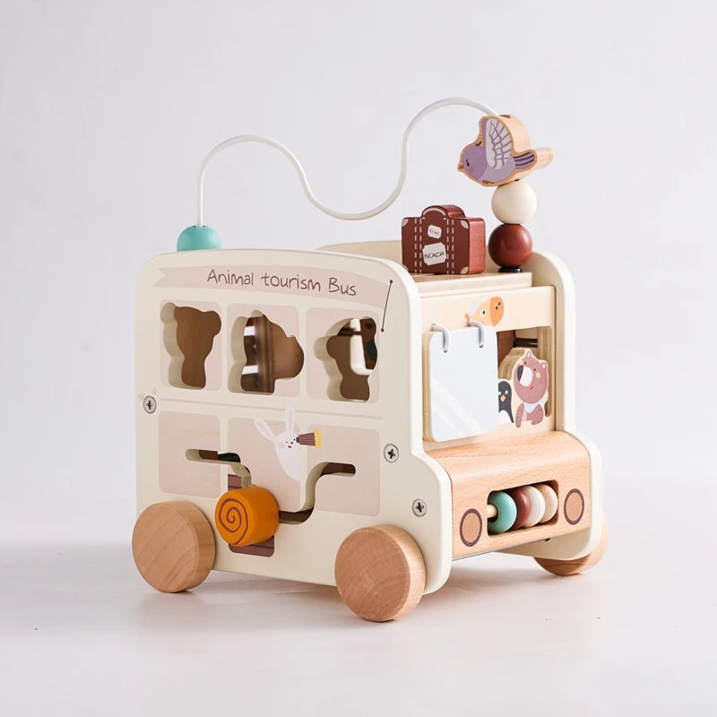 Jouet Montessori 1 an Petit Bus et Animaux
