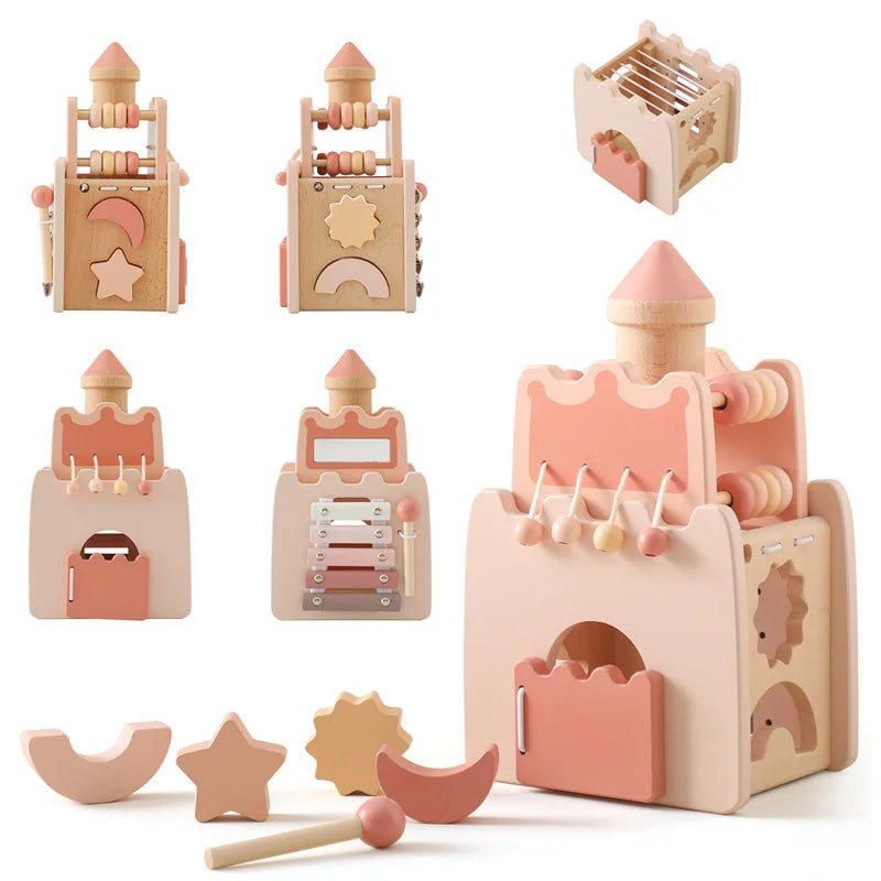Jouet fille 1 an Montessori - Rose - Jouet En bois bébé