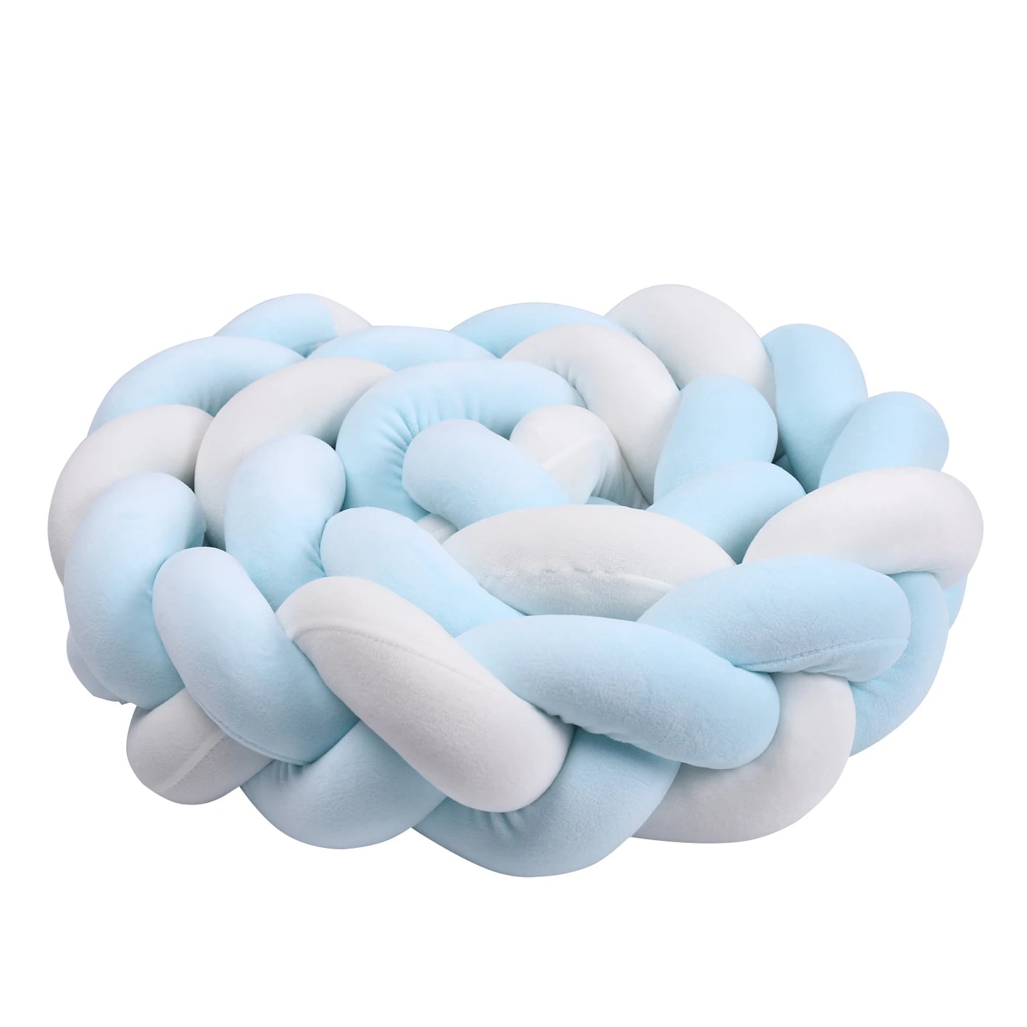 Tresse de lit Bébé - Bleu Ciel - Blanc / 1 mètre - Tresse de Lit