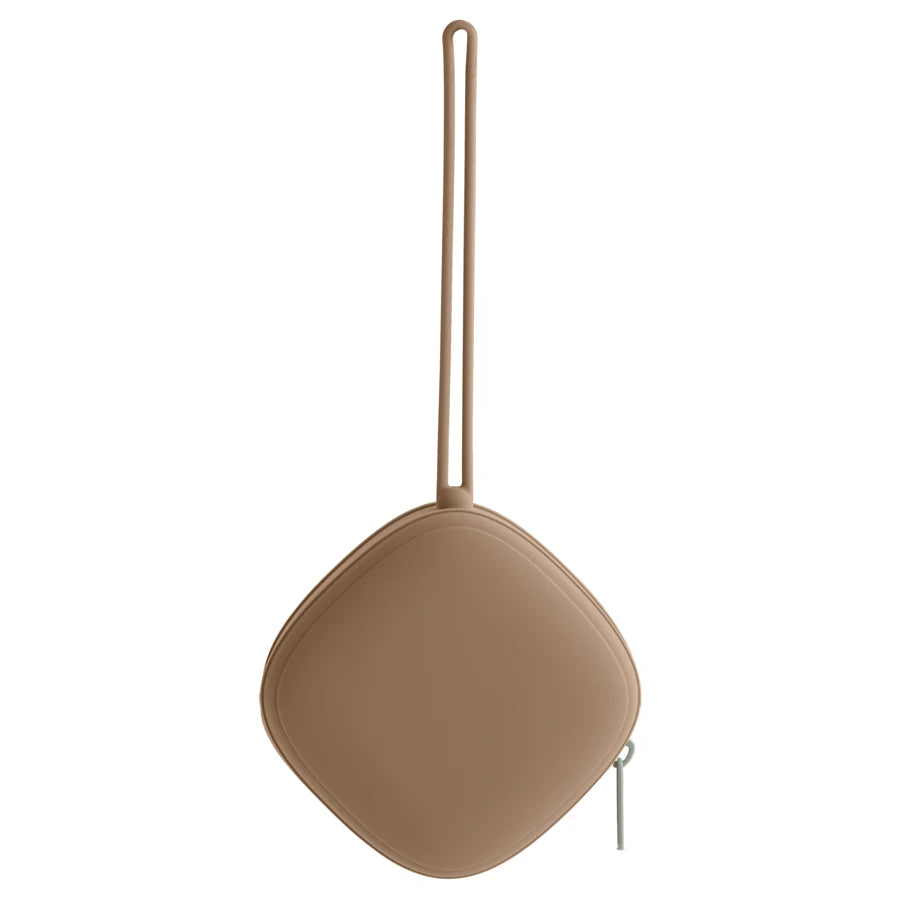 Petite Boite a tétine en Silicone - Marron - Boite à Tétine