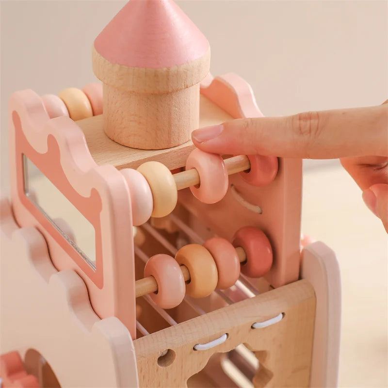 Jouet fille 1 an Montessori - Rose - Jouet En bois bébé