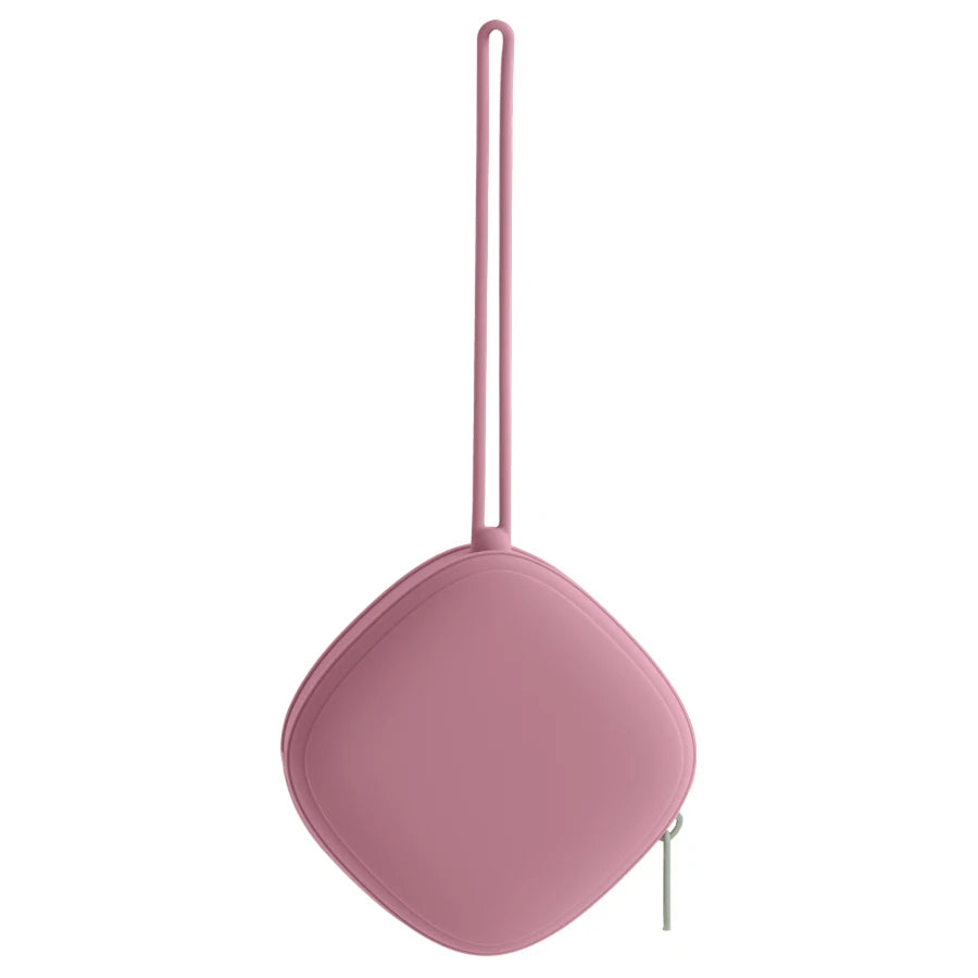 Petite Boite a tétine en Silicone - Rose Poudré - Boite à Tétine