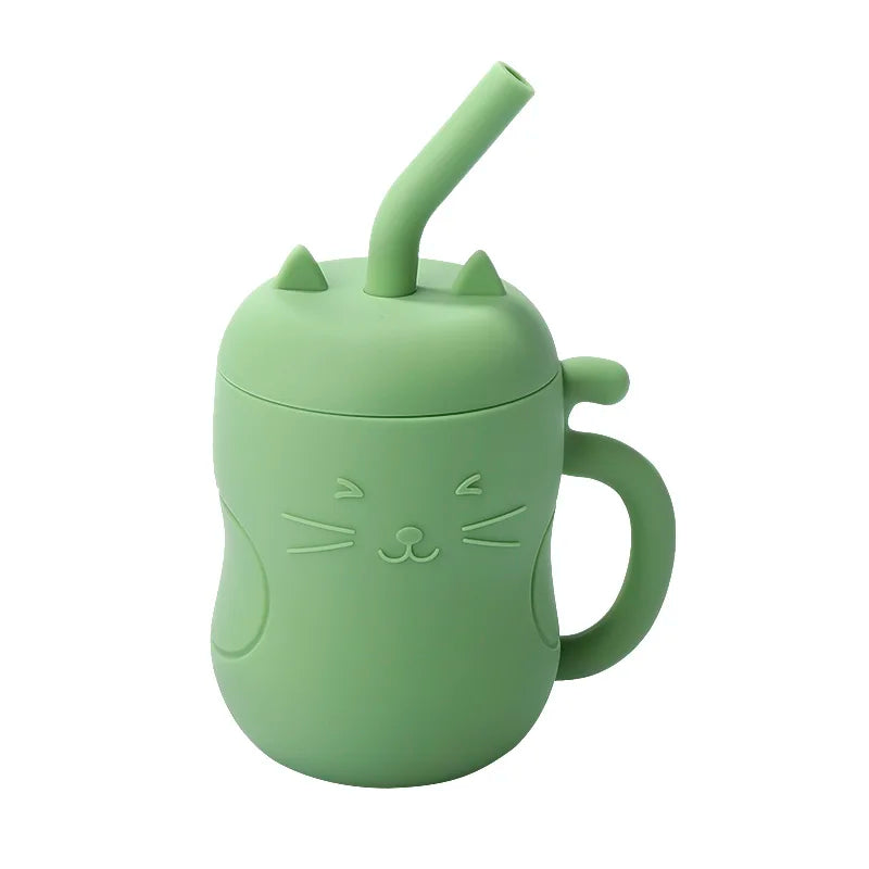 Gobelet pour Bébé avec paille - Vert Pomme