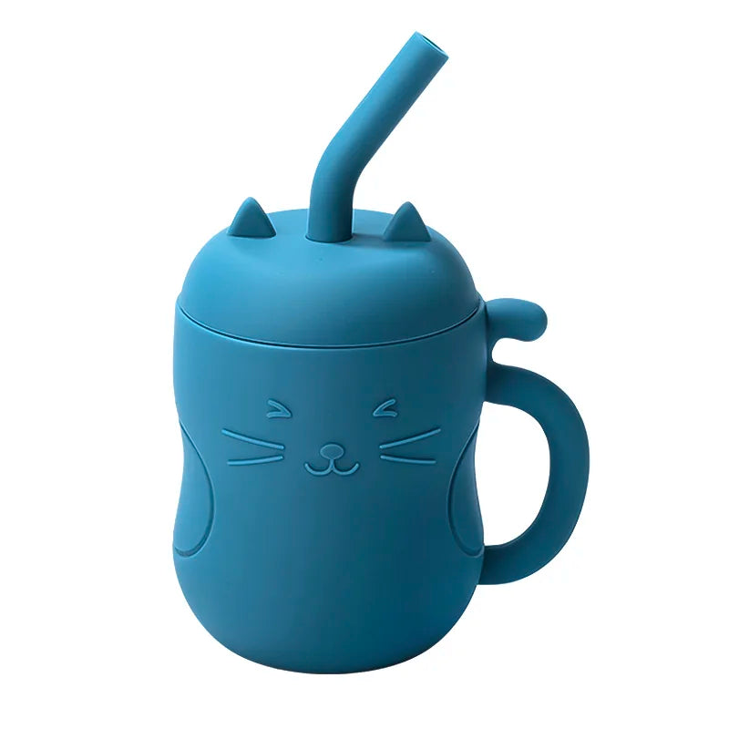 Gobelet pour Bébé avec paille - Bleu