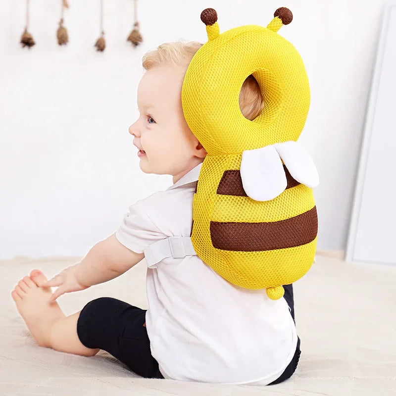 Protection Tête Bébé - Abeille Jaune - Coussin de protection tête bébé
