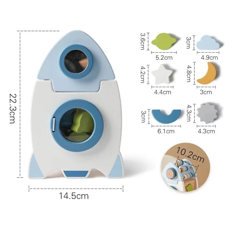 Jeu Montessori Petite Fusée - Fusée - Jouet En bois bébé