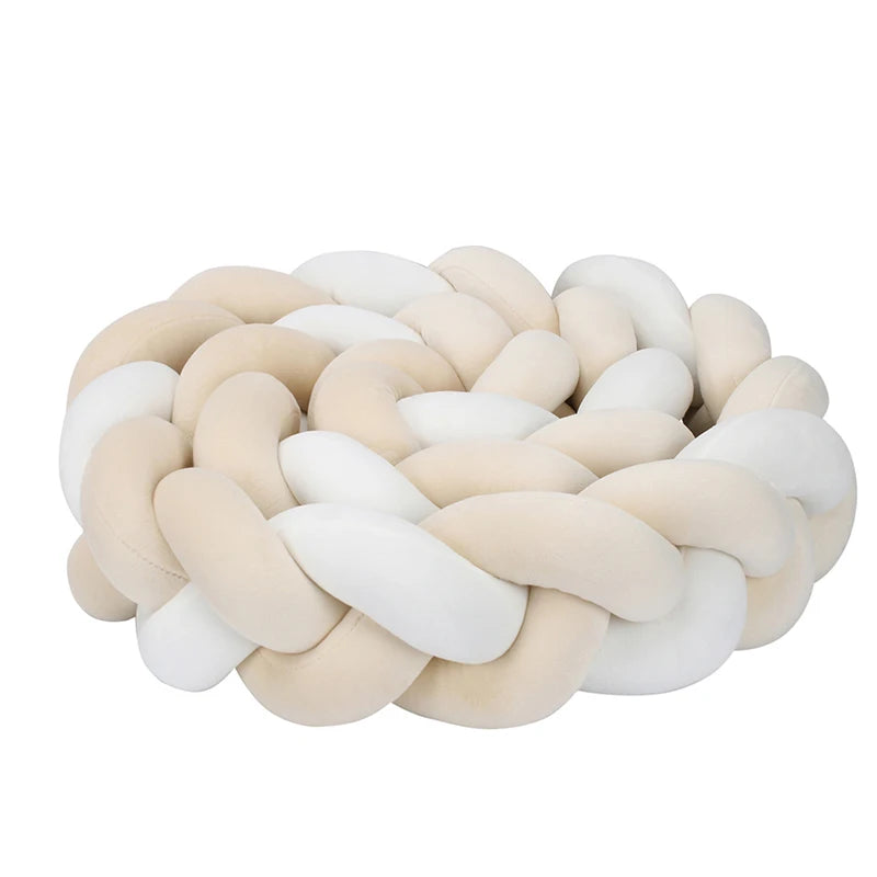 Tresse de lit Bébé - Beige Clair - Blanc / 1 mètre - Tresse de Lit