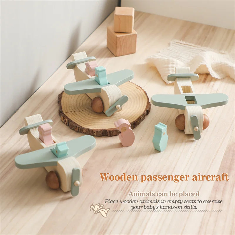 Avion en Bois Jouet Bleu Ciel - Bleu Ciel - Jouet En bois bébé