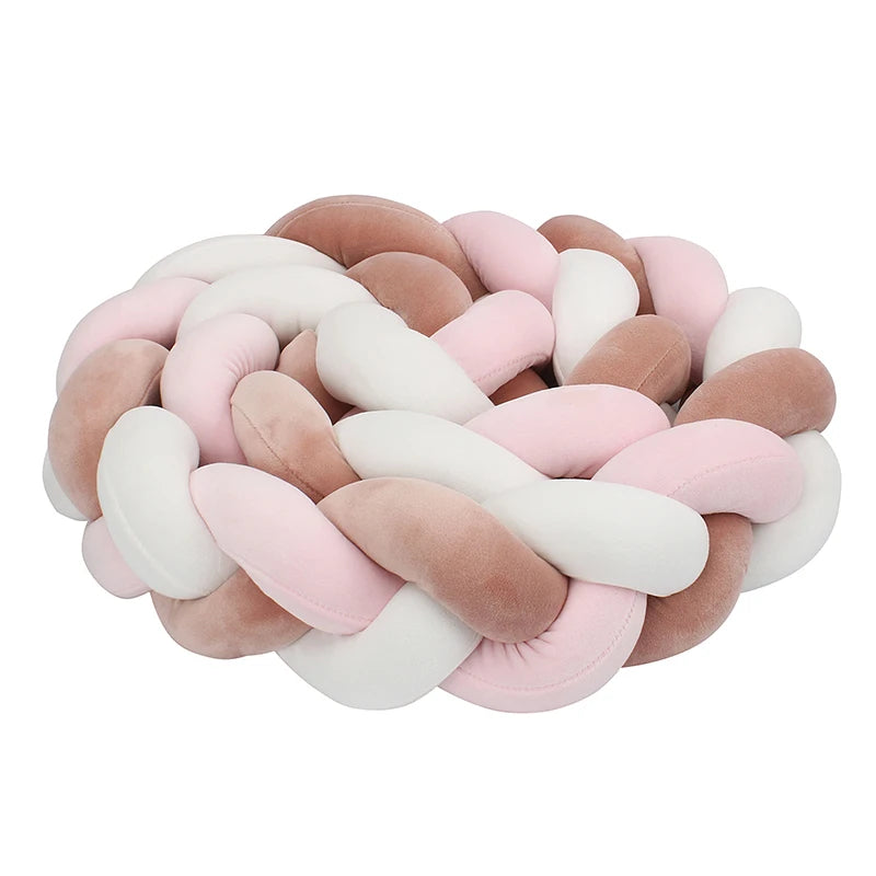 Tresse de lit Bébé - Rose - Marron / 1 mètre - Tresse de Lit