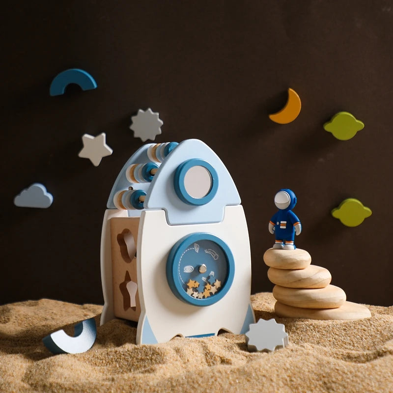 Jeu Montessori Petite Fusée - Fusée - Jouet En bois bébé