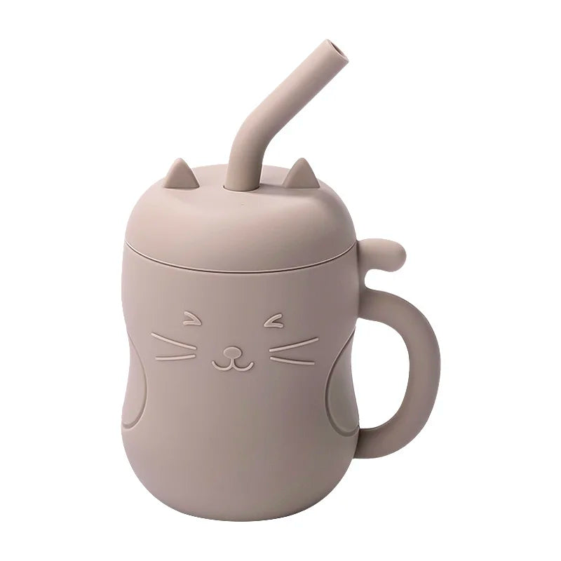 Gobelet pour Bébé avec paille - Beige