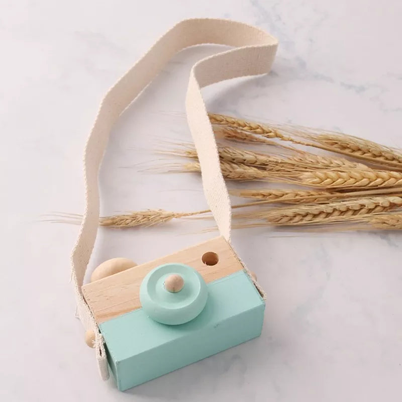 Appareil Photo En bois - Vert D’eau - Appareil en bois bébé