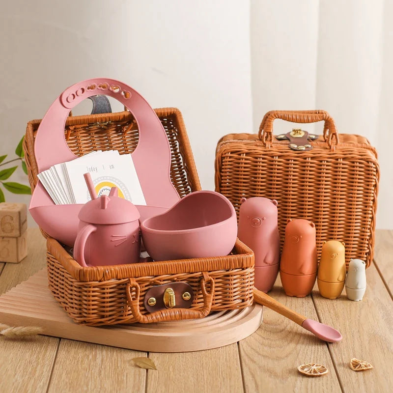 Cadeau de Naissance - Rose - Jouet En bois bébé