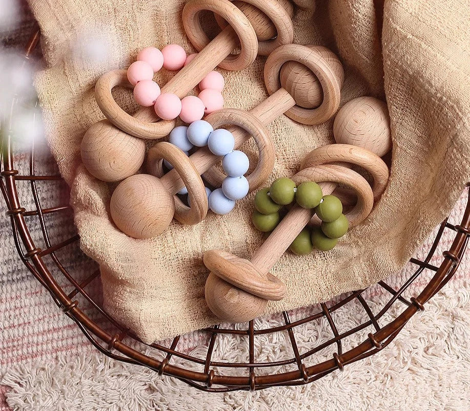 Hochet Anneau En Bois - Jouet En bois bébé