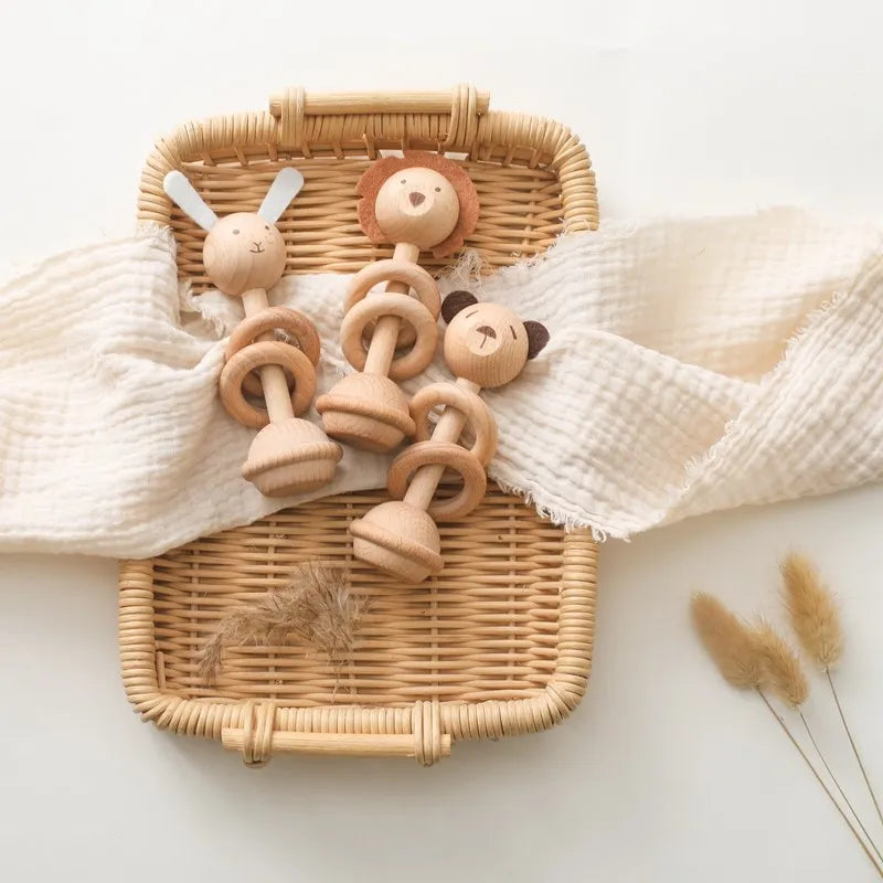Hochet en Bois - Jouet En bois bébé