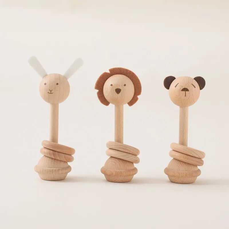 Hochet en Bois - Jouet En bois bébé