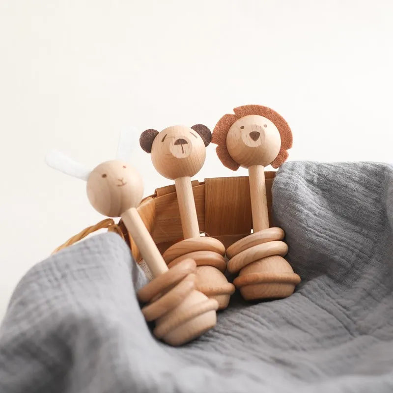 Hochet en Bois - Jouet En bois bébé