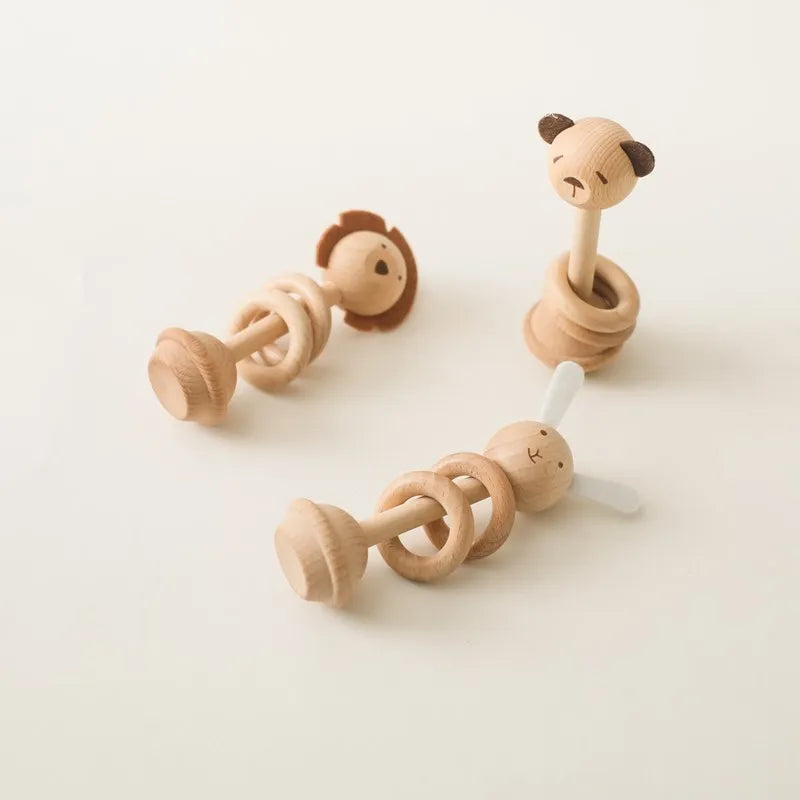 Hochet en Bois - Jouet En bois bébé