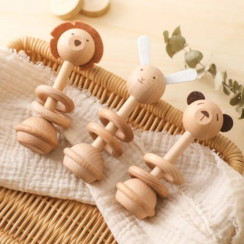 Hochet en Bois - Jouet En bois bébé