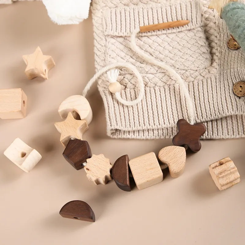 Jeux à enfiler bébé en Bois Petites étoiles - Petites étoiles - Jouet En bois bébé