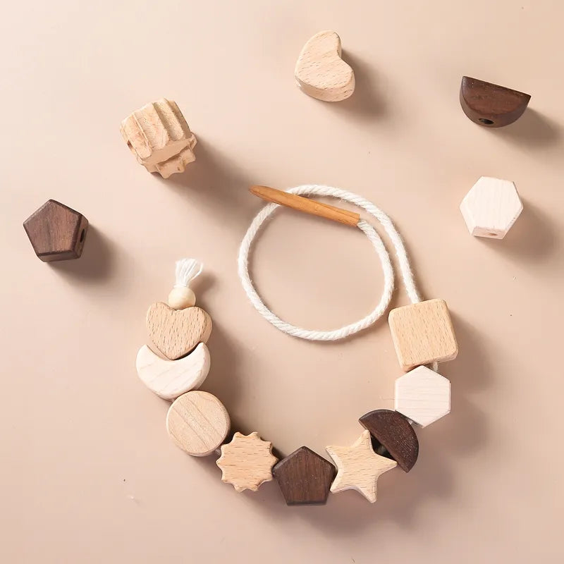 Jeux à enfiler bébé en Bois Petites étoiles - Petites étoiles - Jouet En bois bébé