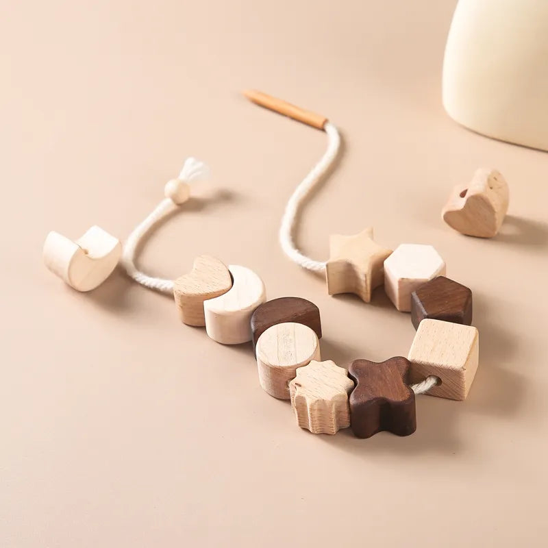 Jeux à enfiler bébé en Bois Petites étoiles - Petites étoiles - Jouet En bois bébé