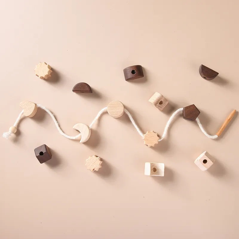 Jeux à enfiler bébé en Bois Petites étoiles - Petites étoiles - Jouet En bois bébé