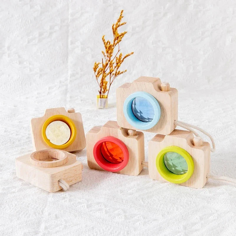 Mini Appareil Photo Kaleidoscope - Jouet En bois bébé