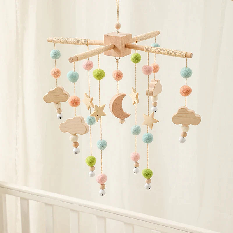 Mobile En Bois étoile - Rose