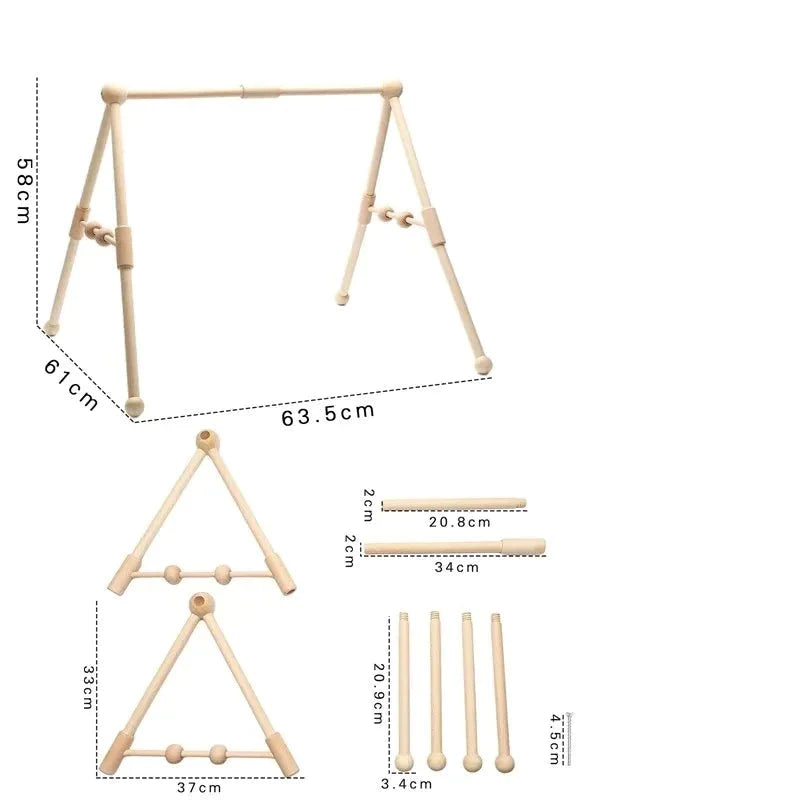 Portique bébé en bois - Bois - Jouet En bois bébé